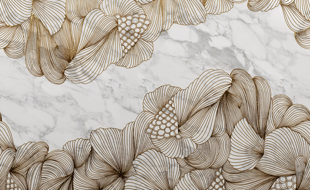 Opulence wall mural by Rebel Walls in Beige, flat swatch