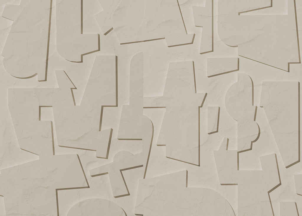 Abstract Wood wall mural by Rebel Walls in Beige, flat swatch