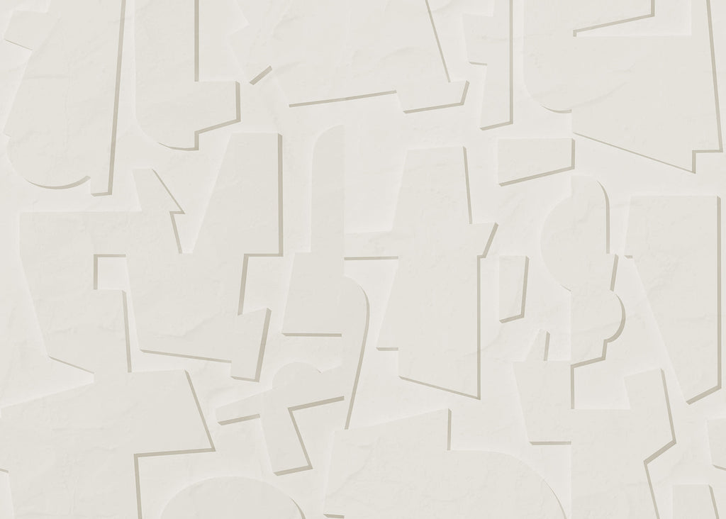 Abstract Wood wall mural by Rebel Walls in White, flat swatch