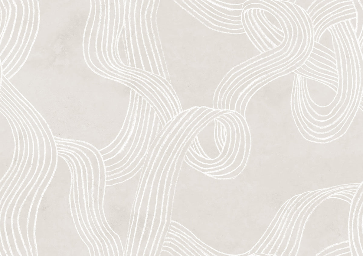 Stripes Repeatable wall mural by Rebel Walls in Cream, flat swatch