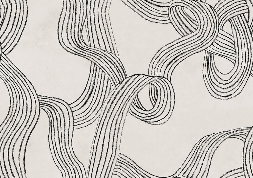 Stripes Repeatable wall mural by Rebel Walls in White, flat swatch