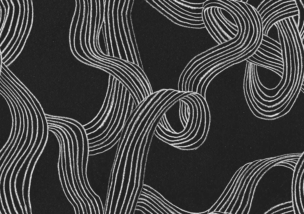 Stripes Repeatable wall mural by Rebel Walls in Black, flat swatch
