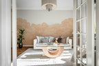 Belle Buisson - Peach wall mural by Rebel Walls, styled room