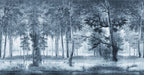 Lovers Forest wall mural by Rebel Walls in Blue, flat swatch