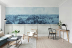 Panorama Views wall mural by Rebel Walls in Blue, styled room