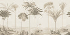 Vintage Palms wall mural by Rebel Walls in Beige, flat swatch