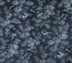 Humming Harmony wall mural by Rebel Walls in Blue, flat swatch