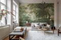The Vintage Grove wall mural by Rebel Walls in Green – Spring Green, styled room