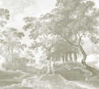 The Vintage Grove wall mural by Rebel Walls in Beige, flat swatch