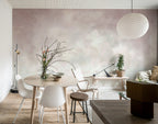 Vintage Clouds wall mural by Rebel Walls in Pink, styled room