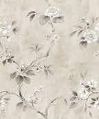 Poetic Flora wall mural by Rebel Walls in Beige, flat swatch
