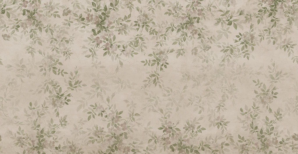 Daydream wall mural by Rebel Walls in Sage Green, flat swatch