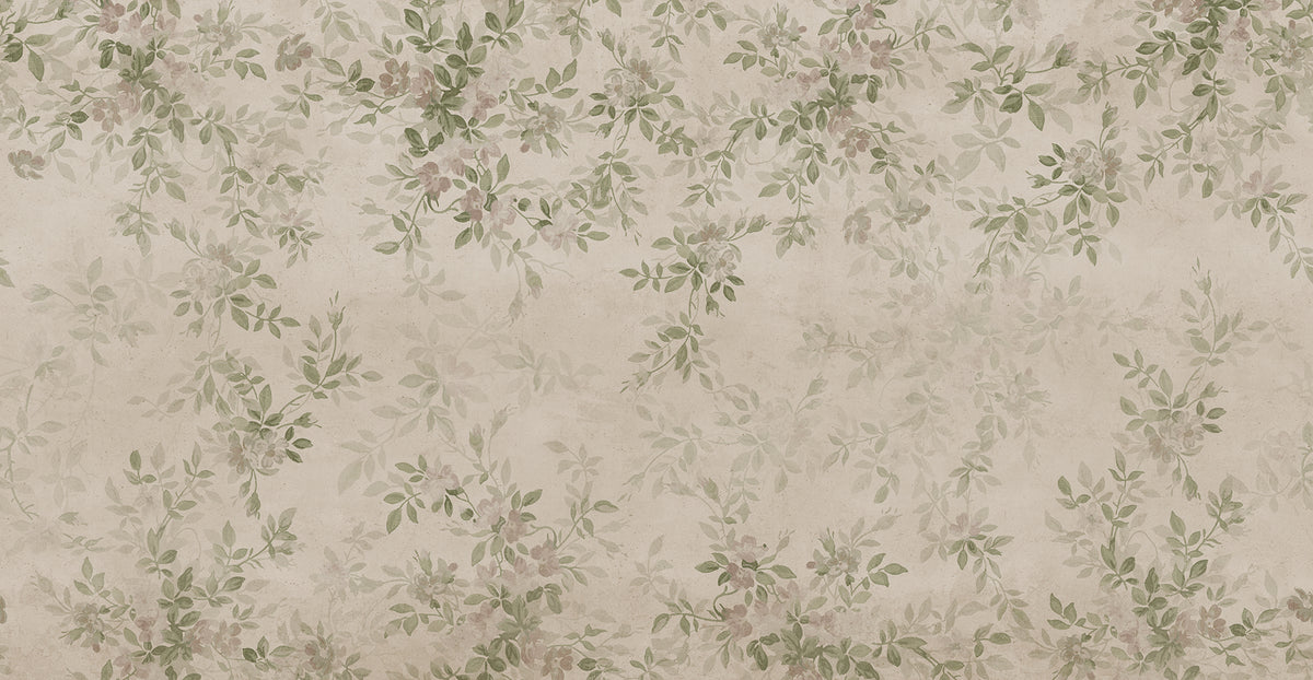 Daydream wall mural by Rebel Walls in Sage Green, flat swatch