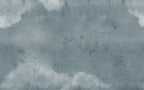Wings Over Horizon wall mural by Rebel Walls in Blue, flat swatch