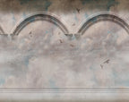 Heavenly Arches wall mural by Rebel Walls in Grey – Dusk, flat swatch