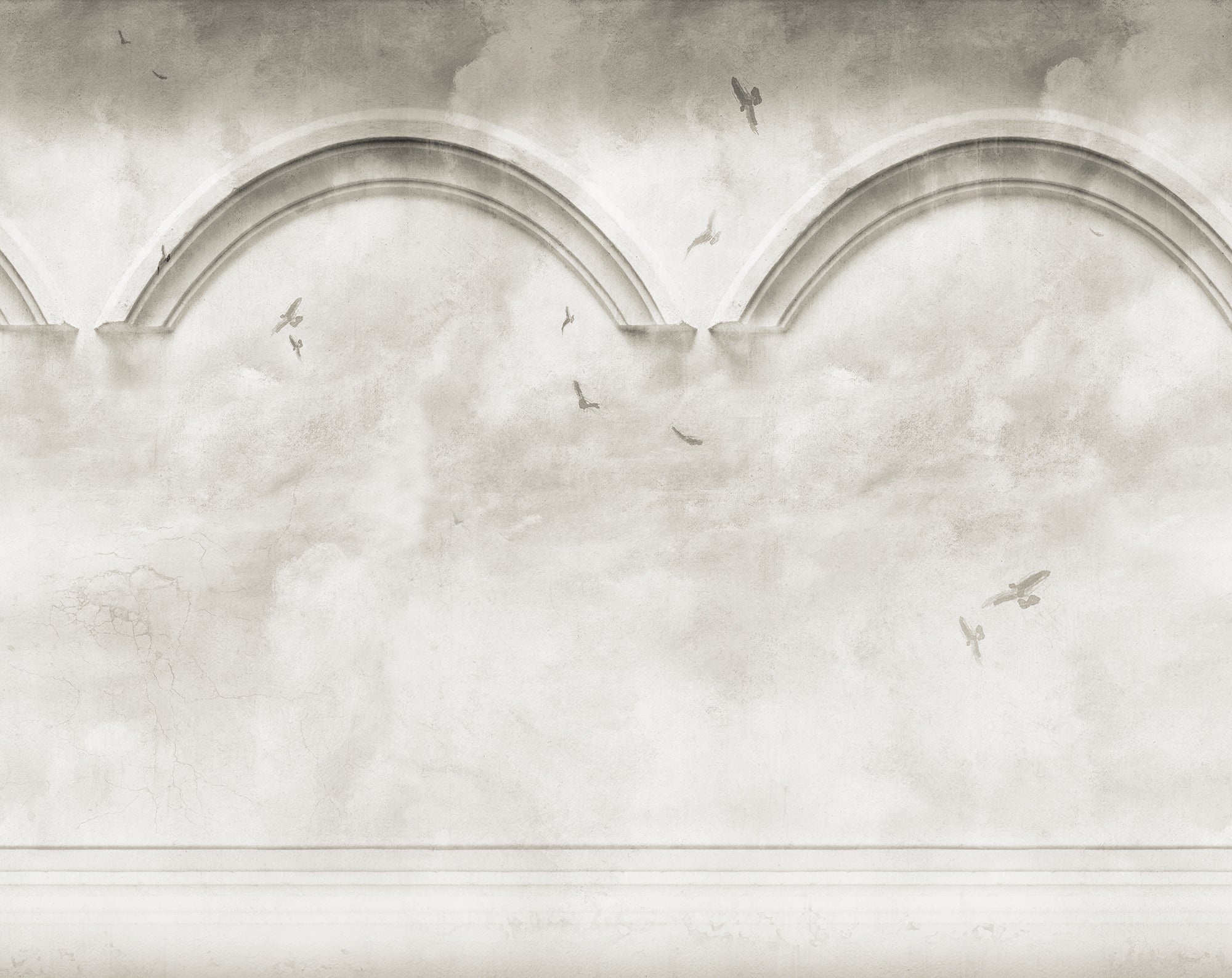 Heavenly Arches wall mural by Rebel Walls in Grey, flat swatch