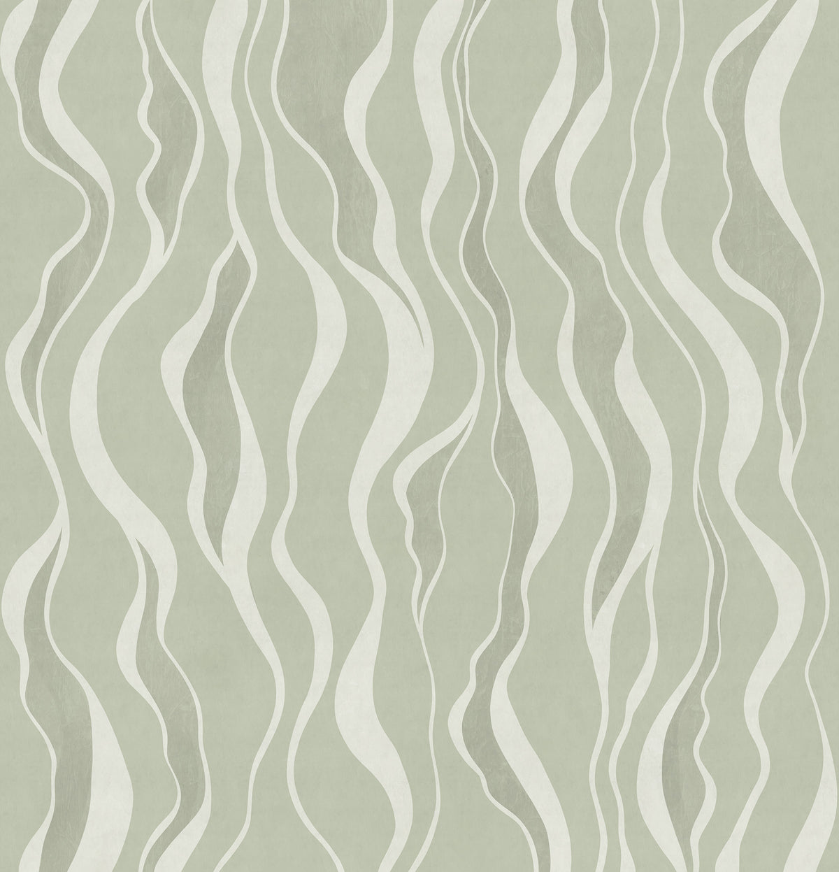 Gentle Lines wall mural by Rebel Walls in Green, flat swatch