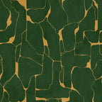 Linear Flow wall mural by Rebel Walls in Green, flat swatch