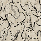 Soft Curve wall mural by Rebel Walls in Black, flat swatch