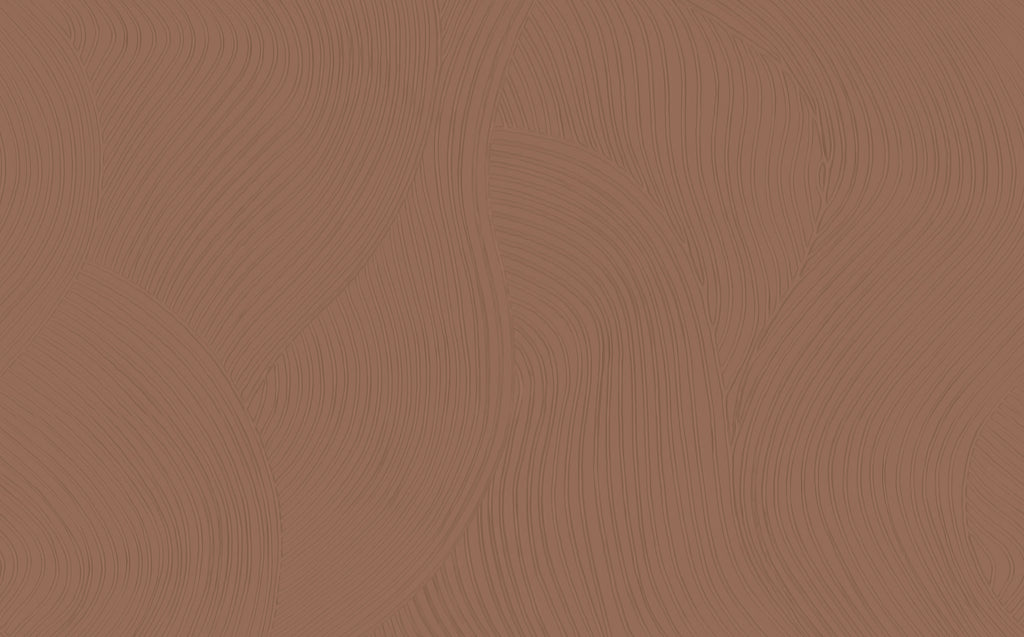 Clay Flow wall mural by Rebel Walls in Brown, flat swatch