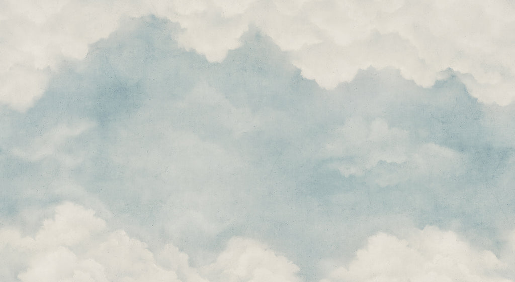 Sky of Clouds wall mural by Rebel Walls in Blue – Vintage, flat swatch