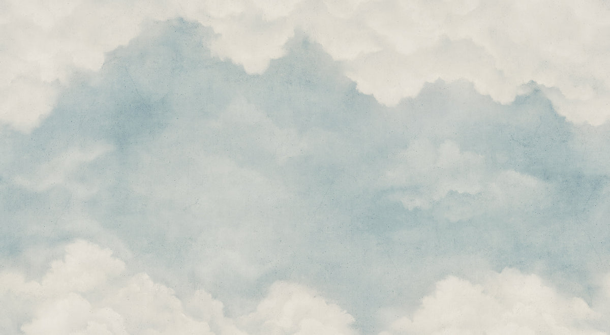 Sky of Clouds wall mural by Rebel Walls in Blue – Vintage, flat swatch