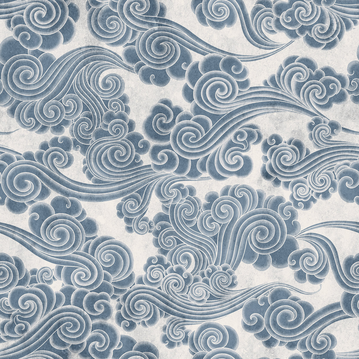 Kumo wall mural by Rebel Walls in Blue, flat swatch