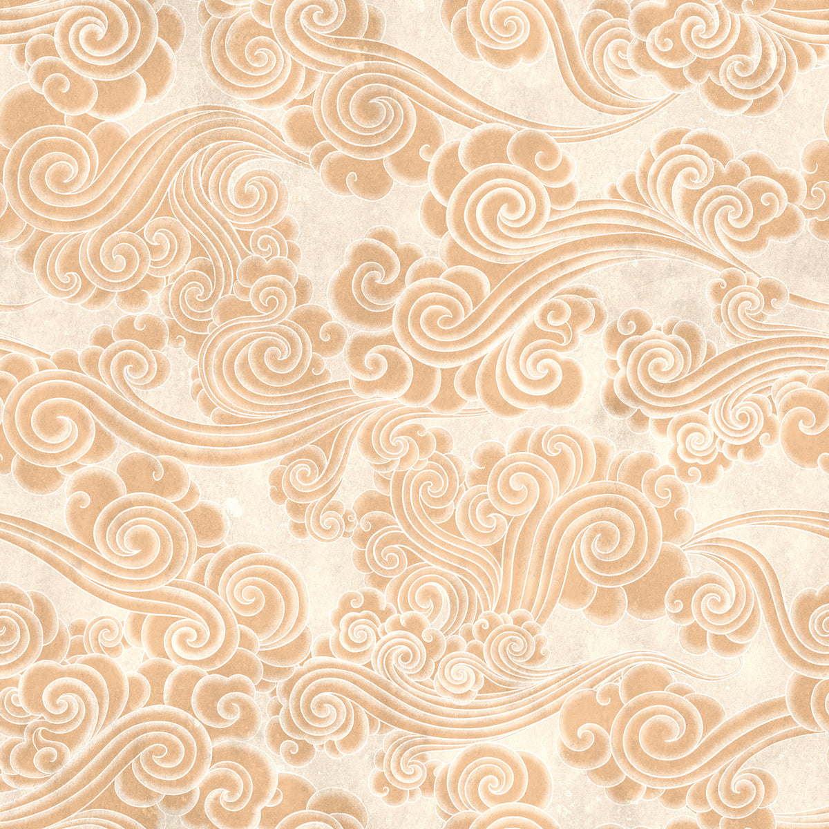 Kumo wall mural by Rebel Walls in Peach, flat swatch