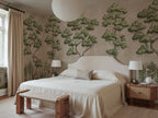 Poetic Trees wall mural by Rebel Walls in Pink, styled room