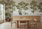 Poetic Trees wall mural by Rebel Walls in Beige, styled room