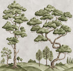Poetic Trees wall mural by Rebel Walls in Beige, flat swatch
