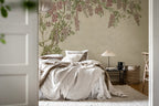 Wisteria Garden wall mural by Rebel Walls in Beige, styled room