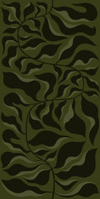 Bold Botanica wall mural by Rebel Walls in Green – Dark Green, flat swatch