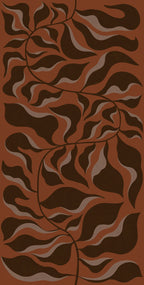 Bold Botanica wall mural by Rebel Walls in Orange – Rust, flat swatch