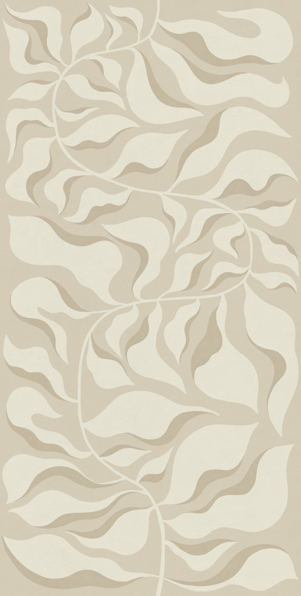 Bold Botanica wall mural by Rebel Walls in Beige, flat swatch