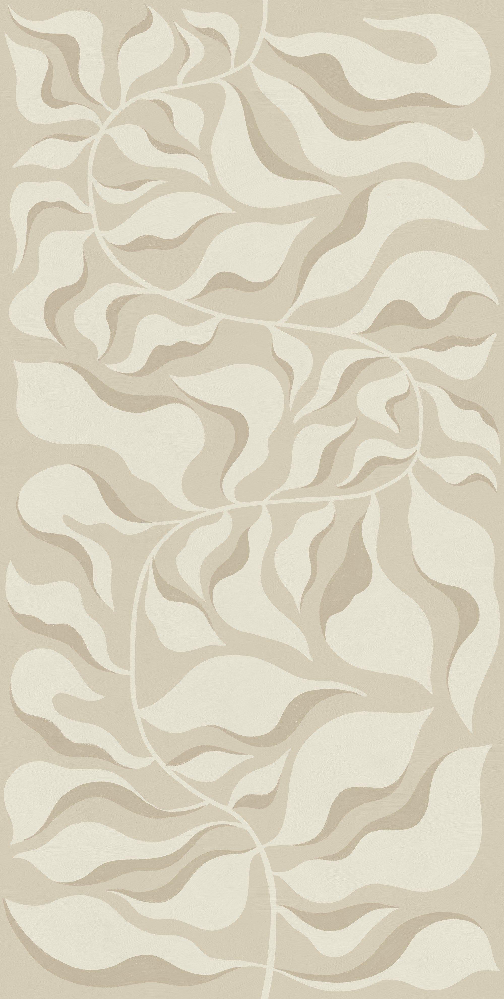 Bold Botanica wall mural by Rebel Walls in Beige, flat swatch