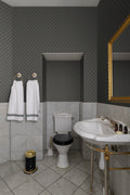 Marmaris wall mural by Rebel Walls in Charcoal, styled room