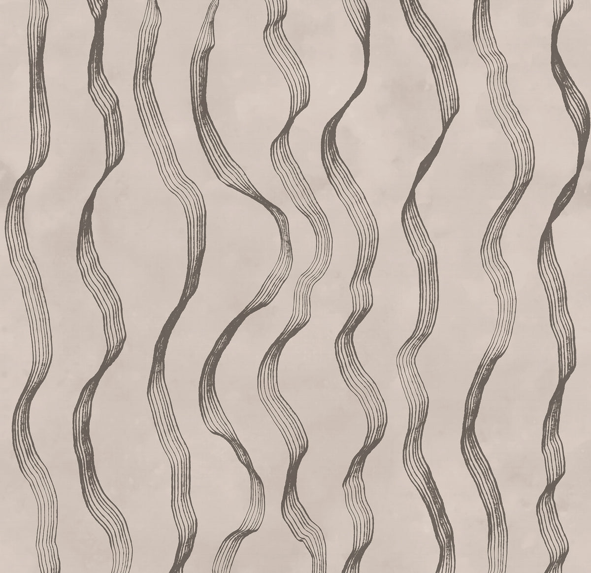 Ribbon Stripe wall mural by Rebel Walls in Grey, flat swatch