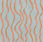 Ribbon Stripe wall mural by Rebel Walls in Blue, flat swatch