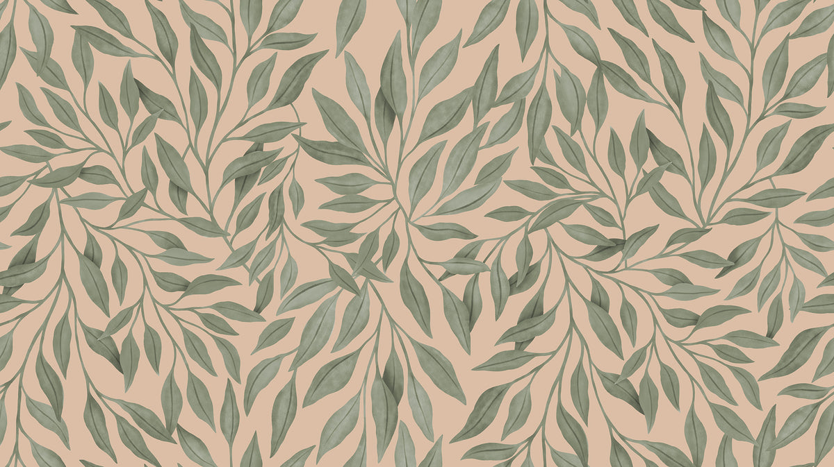 Willow wall mural by Rebel Walls in Orange, flat swatch