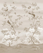 Garden of Harmony wall mural by Rebel Walls in warm beige
