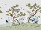 Pine Grove wall mural by Rebel Walls in white
