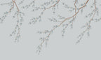 Spring Breeze wall mural by Rebel Walls in soft slate blue
