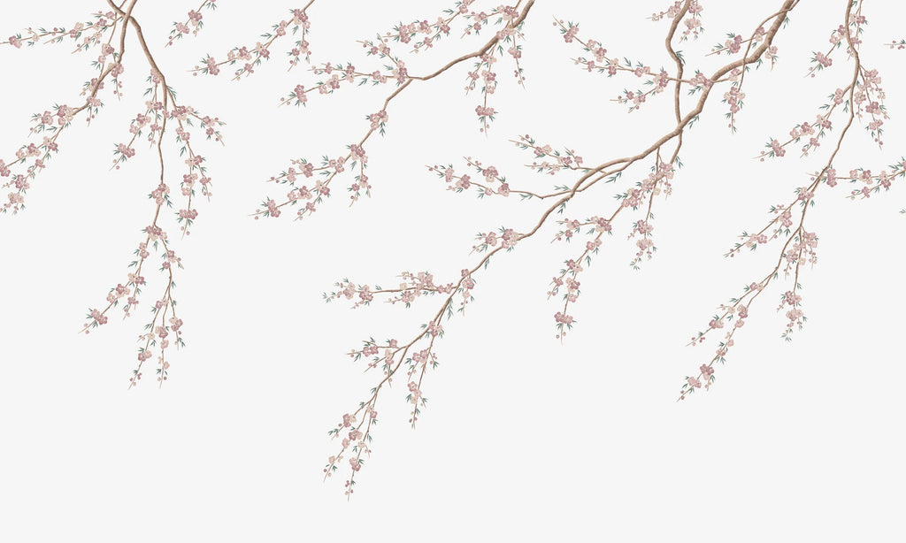 Spring Breeze wall mural by Rebel Walls in soft pink