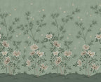 Eastern Bloom wall mural by Rebel Walls in sage green