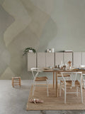 Watercolor Vertical wall mural by Rebel Walls in Beige, styled room