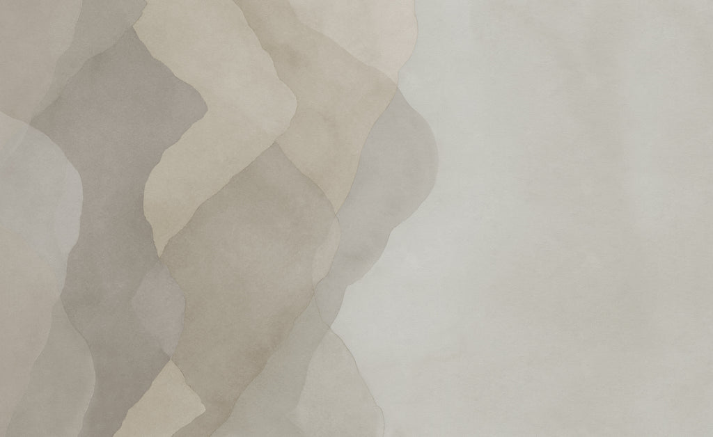 Watercolor Vertical wall mural by Rebel Walls in Beige, flat swatch