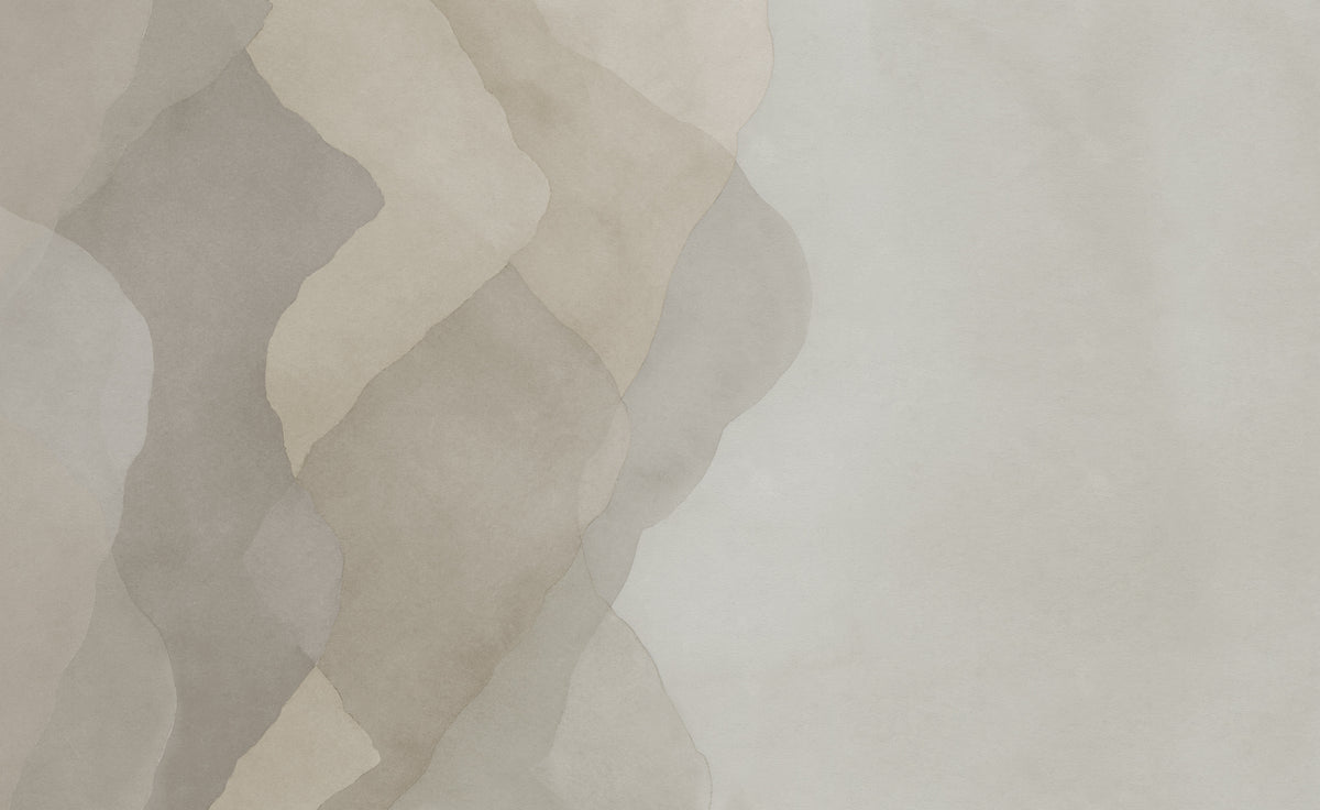 Watercolor Vertical wall mural by Rebel Walls in Beige, flat swatch