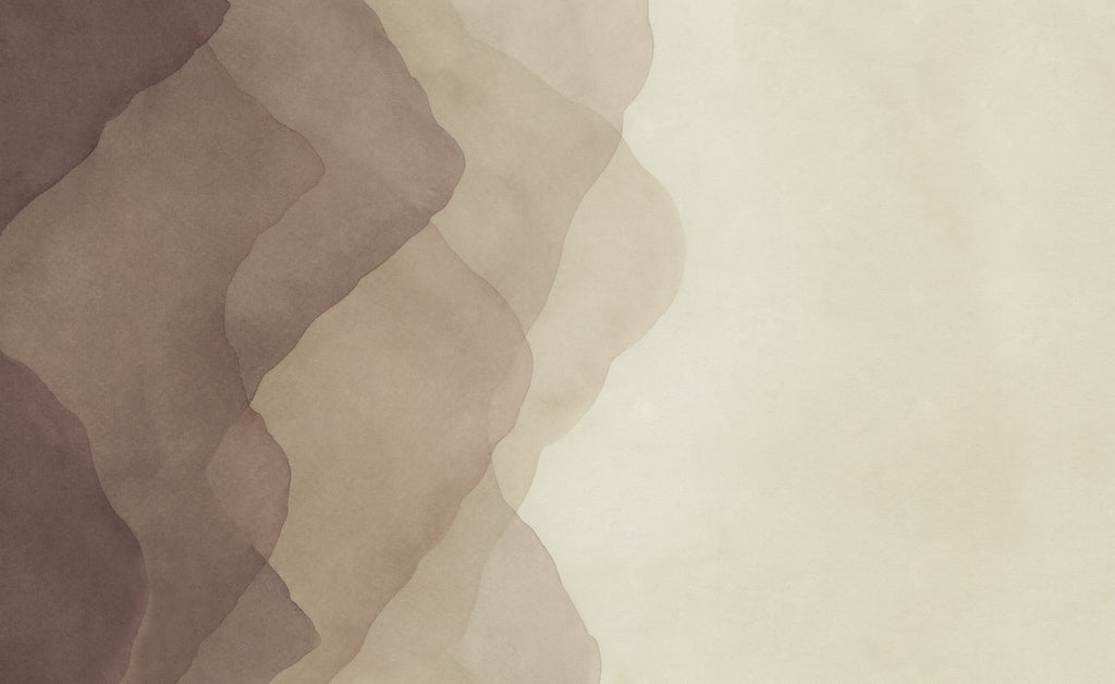 Watercolor Vertical wall mural by Rebel Walls in Brown, flat swatch