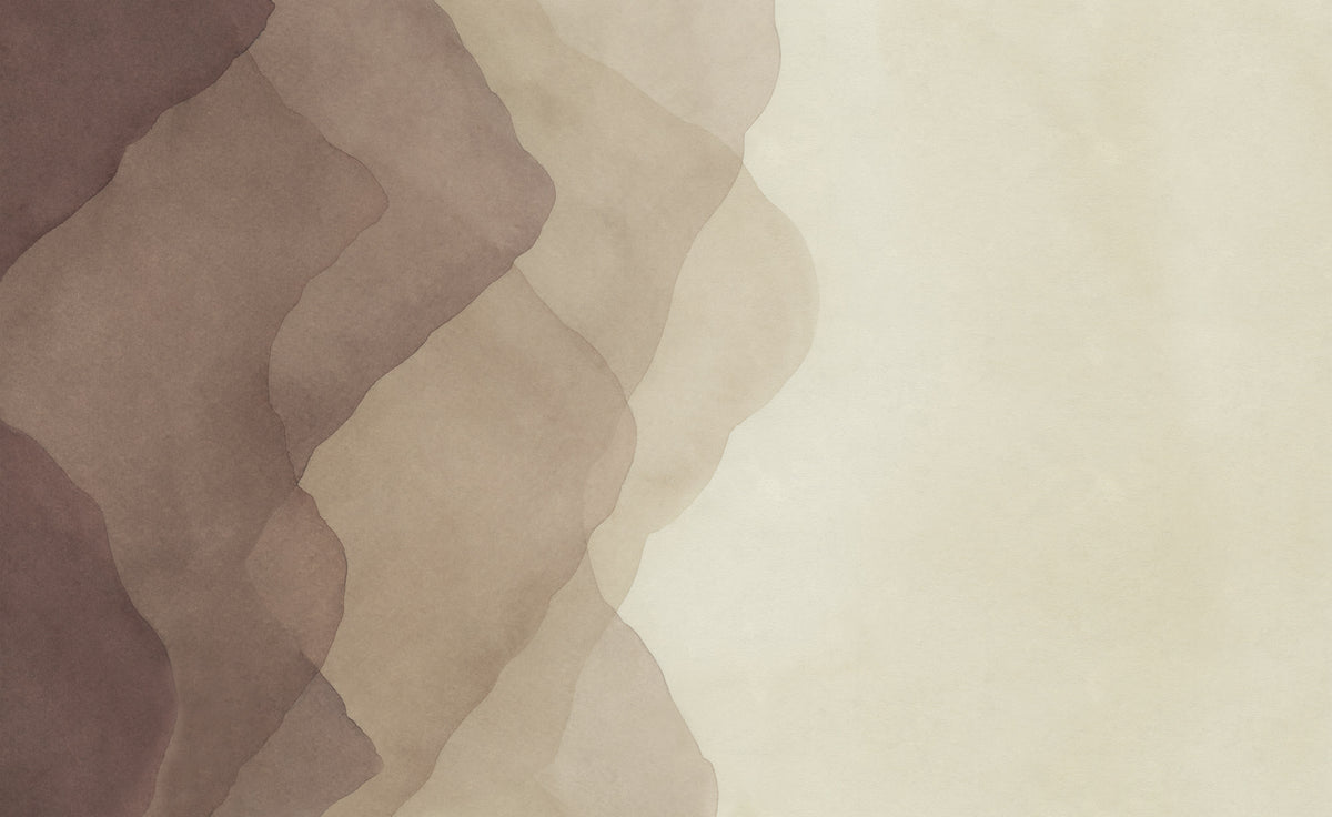 Watercolor Vertical wall mural by Rebel Walls in Brown, flat swatch